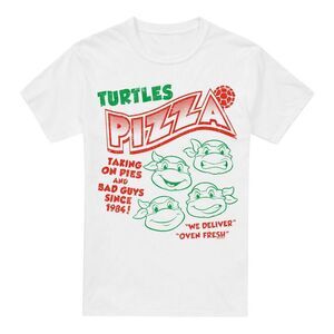 Teenage Mutant Ninja Turtles Mens Turtles Pizza T-Shirt / White